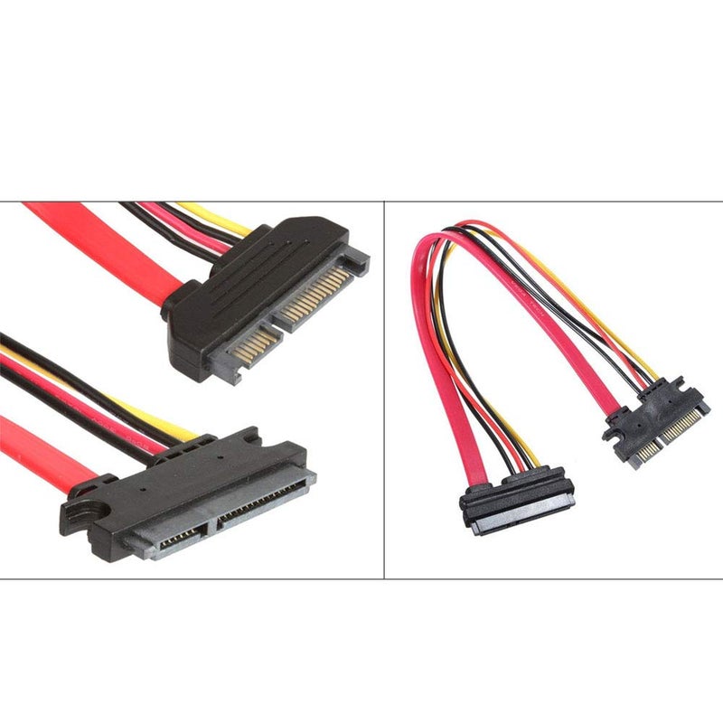 Comidox 30CM M/F 22P 7+15Pin Male to Female SATA Serial ATA Data Power Combo Extension Cable 4Pcs - Image 3